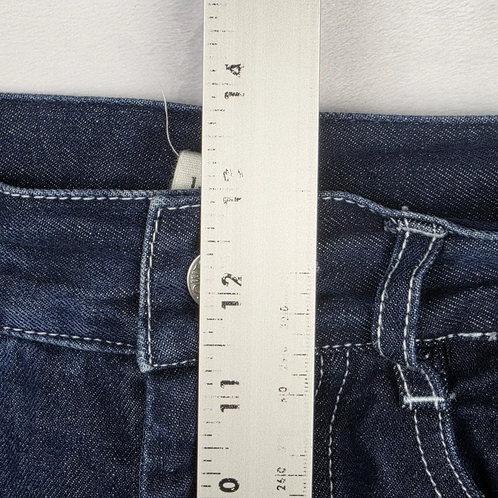 Kowtow Jeans Womens Size Small Wide Leg Dark Wash Blue Denim Pants - Picture 9 of 11